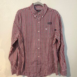 Chaps Red and White Plaid Men's Shirt